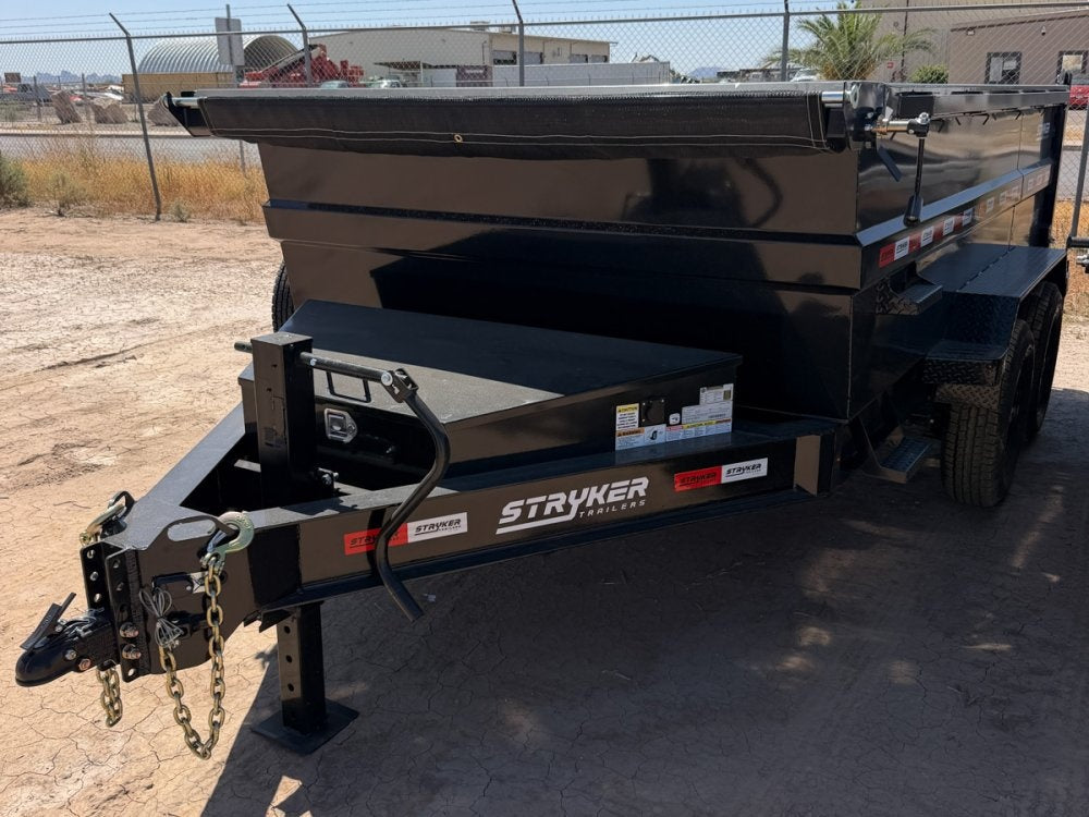 12' Stryker SDT Dump Trailer 36" Side Walls - (2) 7k Axles - Bumper Pull Dump - Dump Trailers - Stryker Dealership Group