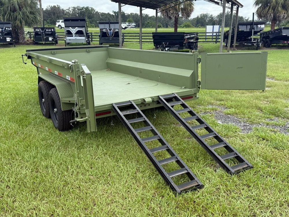 12' x 6' Dump Trailer DRM 24" Side Walls (2) 7K Axles Scissor Lift - Bumper Pull Dump - Dump Trailers - Stryker Dealership Group