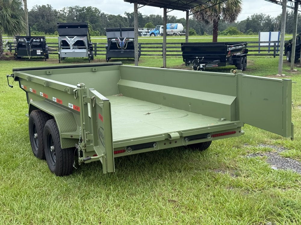 12' x 6' Dump Trailer DRM 24" Side Walls (2) 7K Axles Scissor Lift - Bumper Pull Dump - Dump Trailers - Stryker Dealership Group
