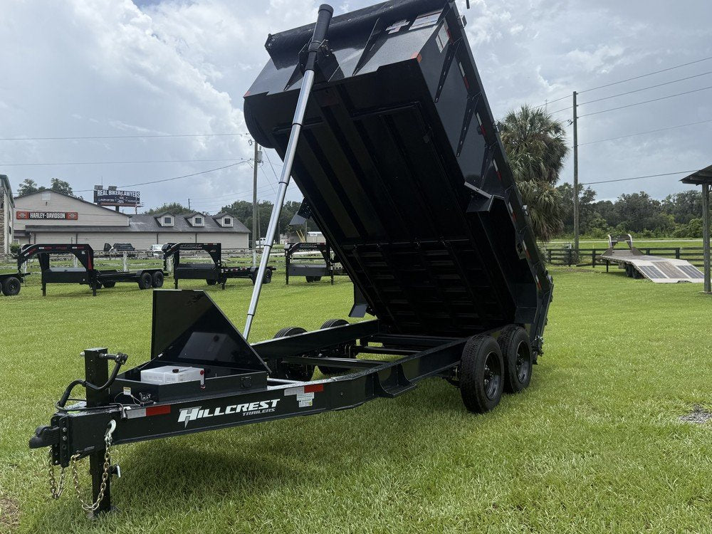 14' Hillcrest Bumper Pull Dump Trailer Telescopic 40" Side Walls - (2) 8K Axles 000122