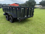 14' Hillcrest Bumper Pull Dump Trailer Telescopic 40" Side Walls - (2) 8K Axles 000122