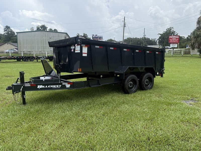 14' Hillcrest Bumper Pull Dump Trailer Telescopic 40" Side Walls - (2) 8K Axles 000122