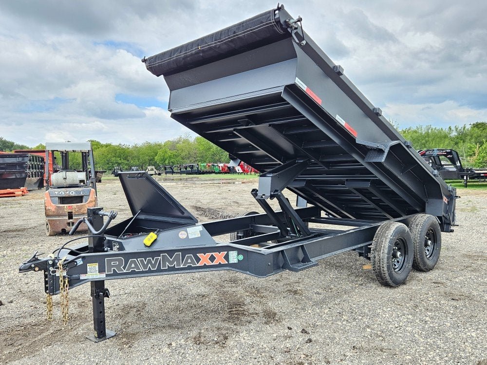 14' BP Dump Trailer (2) 7k Axles 19" Walls - Black 118342 - Stryker Dealership Group