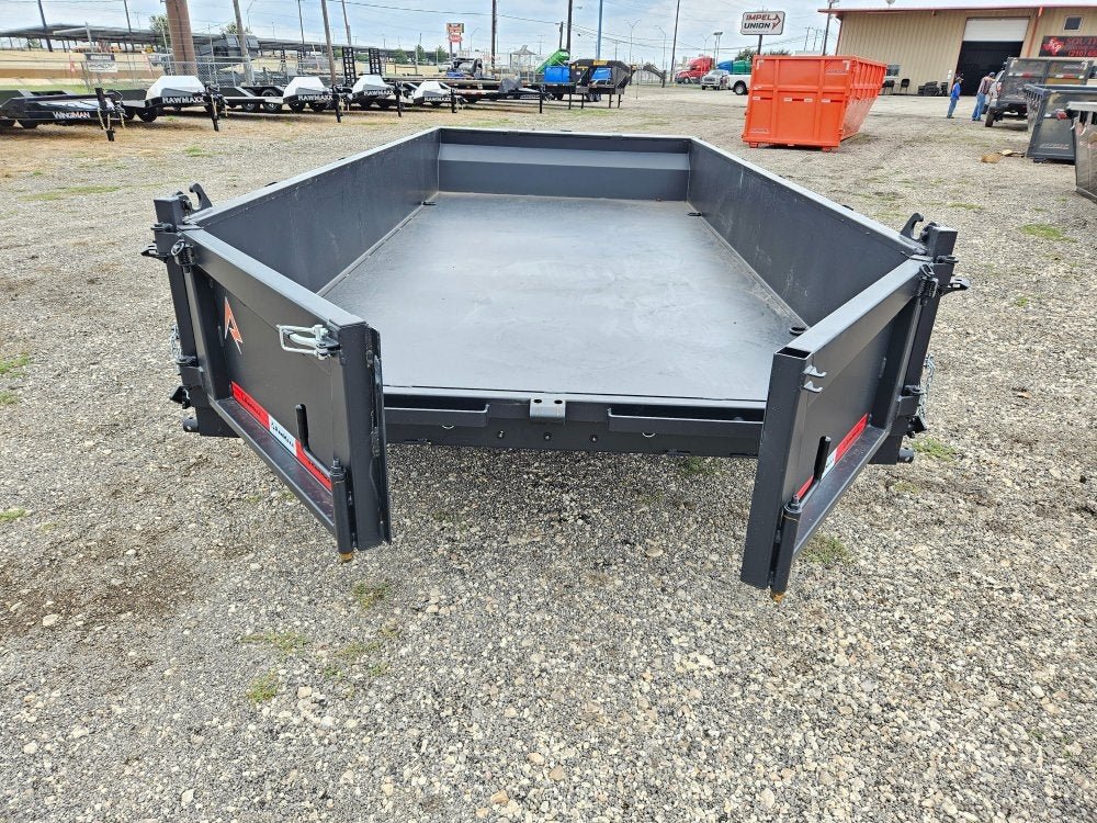 14' BP Dump Trailer (2) 7k Axles 19" Walls - Black 118342 - Stryker Dealership Group