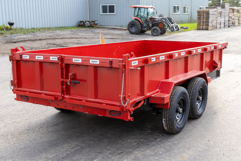 14' Dump Trailer 2ft Sides, (2) 7k Axles - Stryker Dealership Group