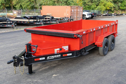 14' Dump Trailer 2ft Sides, (2) 7k Axles - Stryker Dealership Group