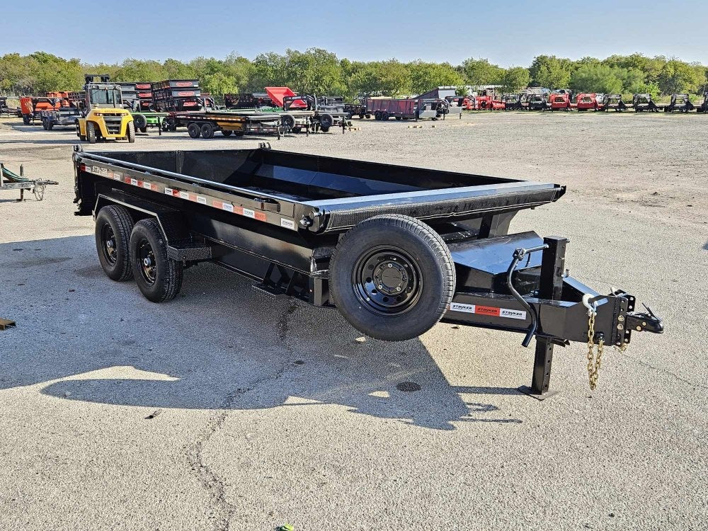 14' EDT Dump Trailer 20" Side Walls - 10 ga Floor - 521 Scissor Lift - 3 Way Gate 2108 - Stryker Dealership Group
