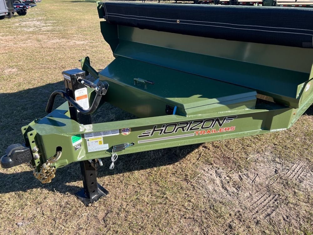 14' EZ7 Dump Trailer 19" Sides 7K Axles 14K GVWR 3 - way Door Slide In Ramps 7329 - Stryker Dealership Group