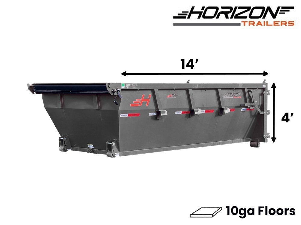 14' HDZ Roll Off Bin 4' Wall + Tarp 008029 - Stryker Dealership Group