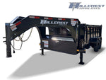 14' Hillcrest Gooseneck Dump Trailer Telescopic 40" Side Walls - (2) 7K Axles 004439 - Stryker Dealership Group