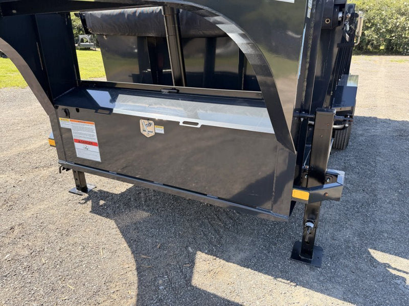 14' Hillcrest Gooseneck Dump Trailer Telescopic 40" Side Walls - (2) 7K Axles 004439 - Stryker Dealership Group