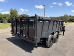 14' Hillcrest Gooseneck Dump Trailer Telescopic 40" Side Walls - (2) 7K Axles 004439 - Stryker Dealership Group