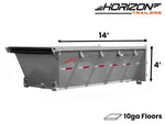 14' Horizon EDZ Roll Off Bin 4' Wall + Tarp 009398 - Stryker Dealership Group