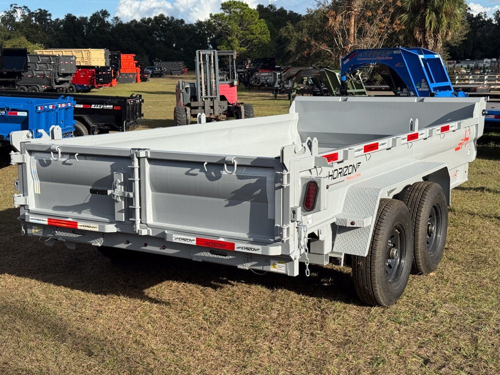 14' Horizon EZ7 Bumper Pull Dump Trailer 19" Sides - (2) 7K Axles 017884 - Stryker Dealership Group