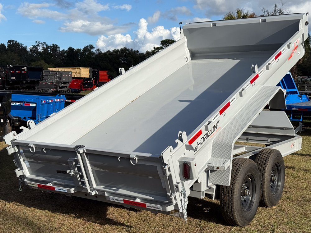 14' Horizon EZ7 Bumper Pull Dump Trailer 19" Sides - (2) 7K Axles 017884 - Stryker Dealership Group
