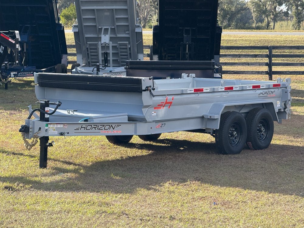 14' Horizon EZ7 Bumper Pull Dump Trailer 19" Sides - (2) 7K Axles 017884 - Stryker Dealership Group