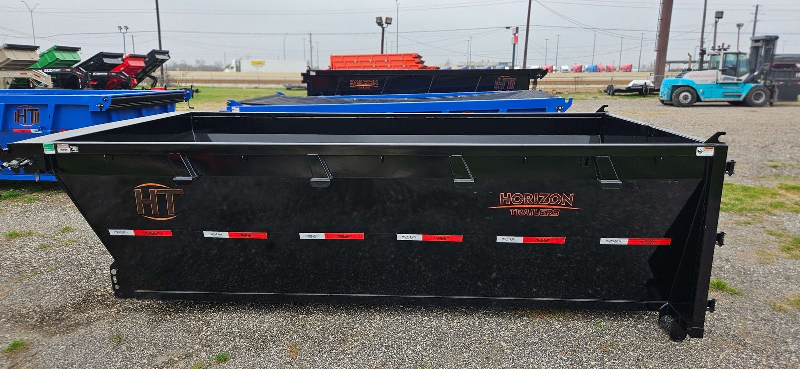 14' Horizon HDZ Roll Off Bin 4' Walls - Black 2252 - Stryker Dealership Group