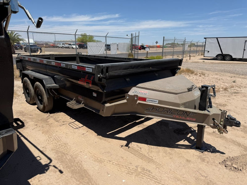 14' Horizon HZ7 Bumper Pull Dump Trailer 24" Side Walls - (2) 7K Axles 017845 - Stryker Dealership Group