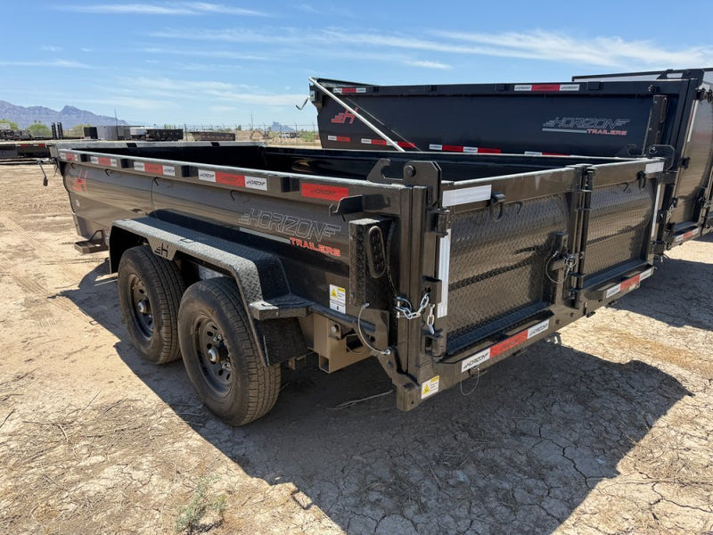 14' Horizon HZ7 Bumper Pull Dump Trailer 24" Side Walls - (2) 7K Axles 017845 - Stryker Dealership Group