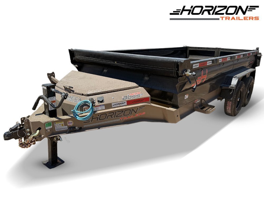 14' Horizon HZ7 Bumper Pull Dump Trailer 24" Side Walls - (2) 7K Axles 017845 - Stryker Dealership Group