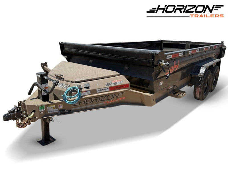 14' Horizon HZ7 Bumper Pull Dump Trailer 24" Side Walls - (2) 7K Axles 017845 - Stryker Dealership Group