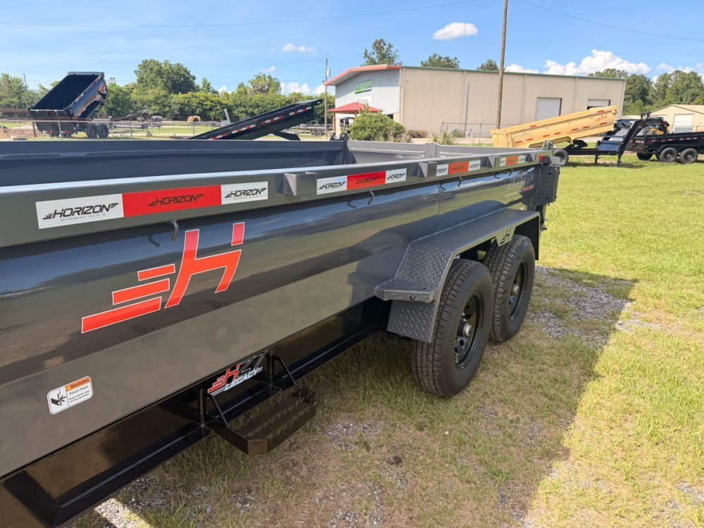 14' Horizon HZ7 Bumper Pull Dump Trailer 24" Side Walls - (2) 7K Axles 017999 - Stryker Dealership Group