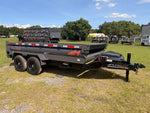14' Horizon HZ7 Bumper Pull Dump Trailer 24" Side Walls - (2) 7K Axles 017999 - Stryker Dealership Group