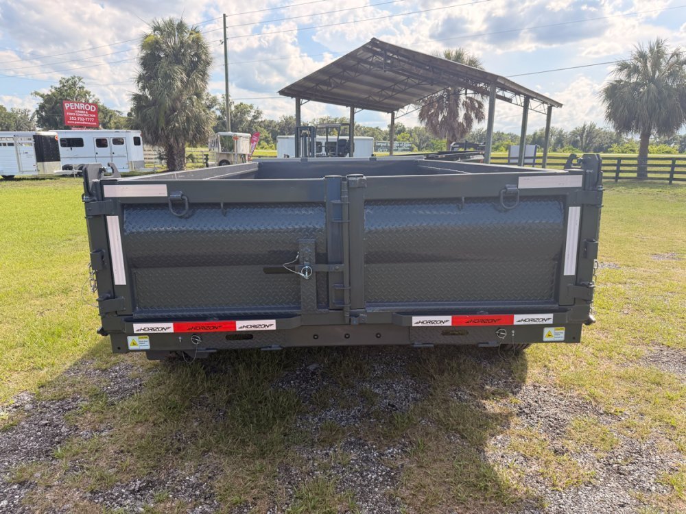 14' Horizon HZ7 Bumper Pull Dump Trailer 24" Side Walls - (2) 7K Axles 017999 - Stryker Dealership Group