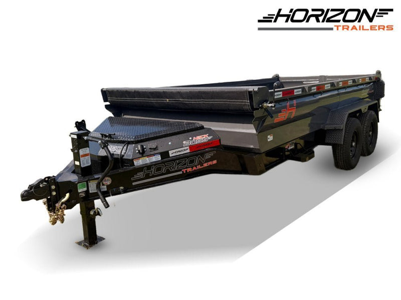 14' Horizon HZ7 Bumper Pull Dump Trailer 24" Side Walls - (2) 7K Axles 017999 - Stryker Dealership Group