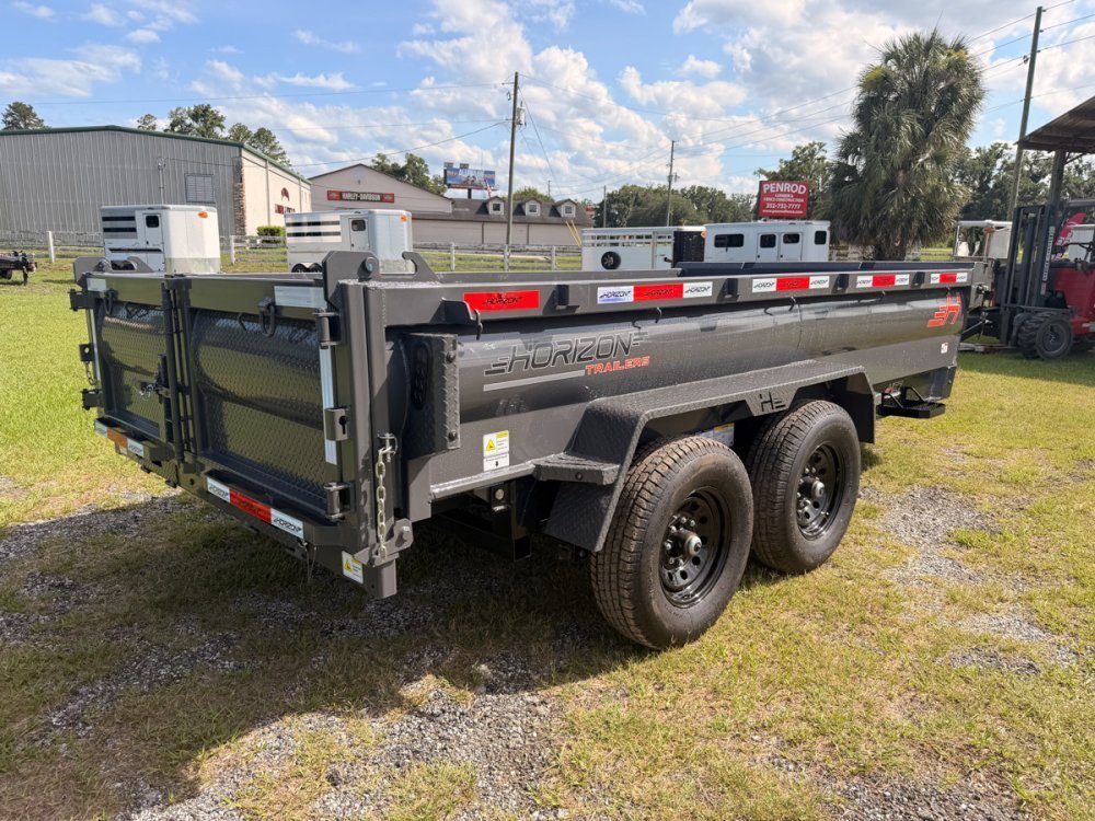14' Horizon HZ7 Bumper Pull Dump Trailer 24" Side Walls - (2) 7K Axles 017999 - Stryker Dealership Group