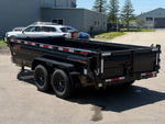 14' Horizon HZ7 Bumper Pull Dump Trailer 24" Side Walls - (2) 7K Axles 17844 - Stryker Dealership Group