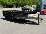 14' Horizon HZ7 Bumper Pull Dump Trailer 24" Side Walls - (2) 7K Axles 17844 - Stryker Dealership Group