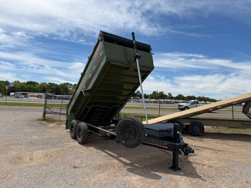 14' Horizon LZ7 Bumper Pull Dump Trailer 42" Side Walls Telescopic Lift Hydraulic Jacks - (2) 7k Axl 014677 - Stryker Dealership Group