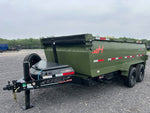 14' Horizon LZ7 Bumper Pull Dump Trailer 42" Side Walls Telescopic Lift Hydraulic Jacks - (2) 7k Axl 14681 - Stryker Dealership Group