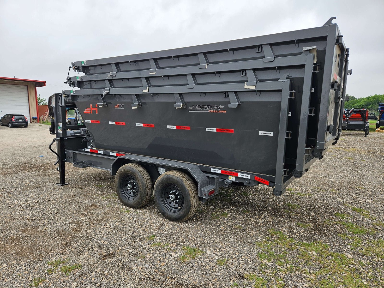 14' Horizon RDZ GN Roll Off Bundle (2) 7k Axles + 3 EDZ Bins HZN14GN7KBLKTX - Stryker Dealership Group