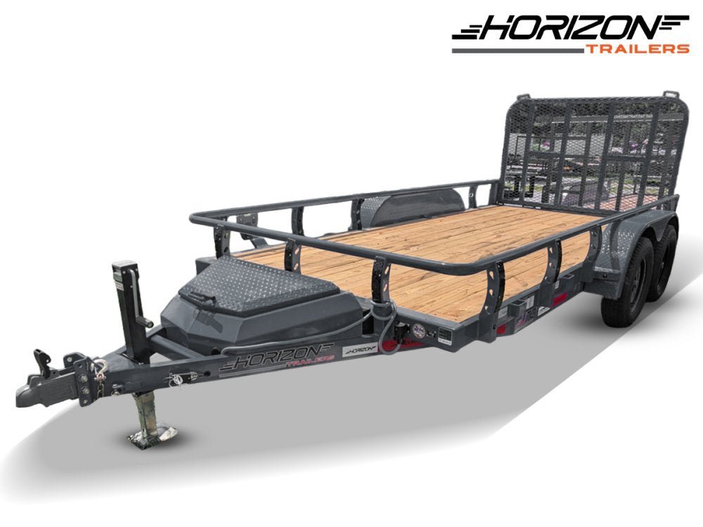 14' Horizon UTZ Bumper Pull Utility Trailer - (2) 3.5K Axles 017725 - Stryker Dealership Group