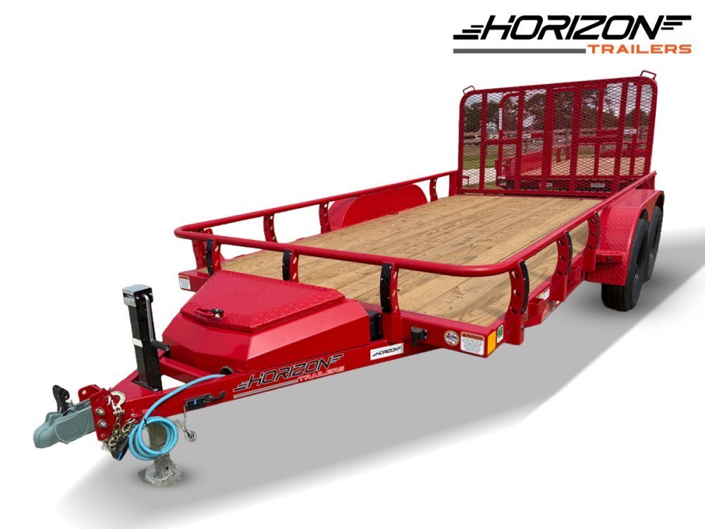 14' Horizon UTZ Bumper Pull Utility Trailer - (2) 3.5K Axles 017736 - Stryker Dealership Group