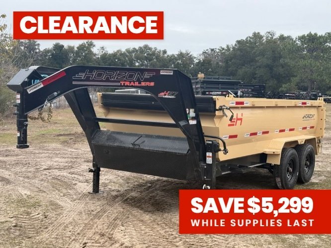 14' HZ7 GN Dump 36" Sides - 8K Axles - 620 Scissor - 14 ply Tires - 2 Speed Jack 7164 - Stryker Dealership Group