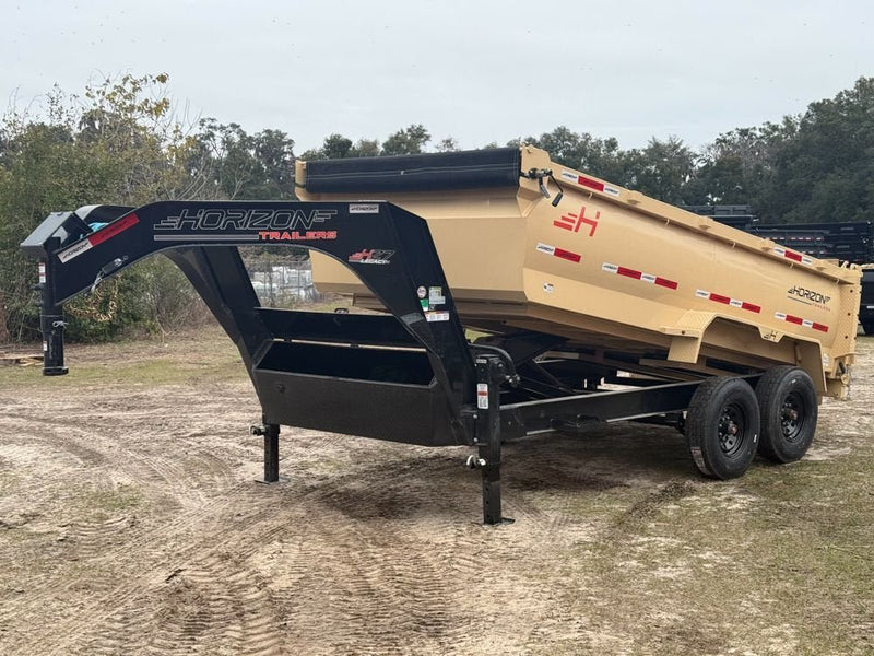 14' HZ7 GN Dump 36" Sides - 8K Axles - 620 Scissor - 14 ply Tires - 2 Speed Jack 7164 - Stryker Dealership Group