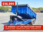 14' LPT BP Low Profile Dump Trailer - 8k Axles - Telescopic 302134 - Stryker Dealership Group
