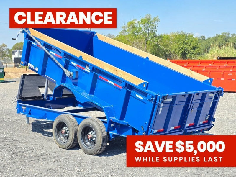 14' LPT BP Low Profile Dump Trailer - 8k Axles - Telescopic 302134 - Stryker Dealership Group