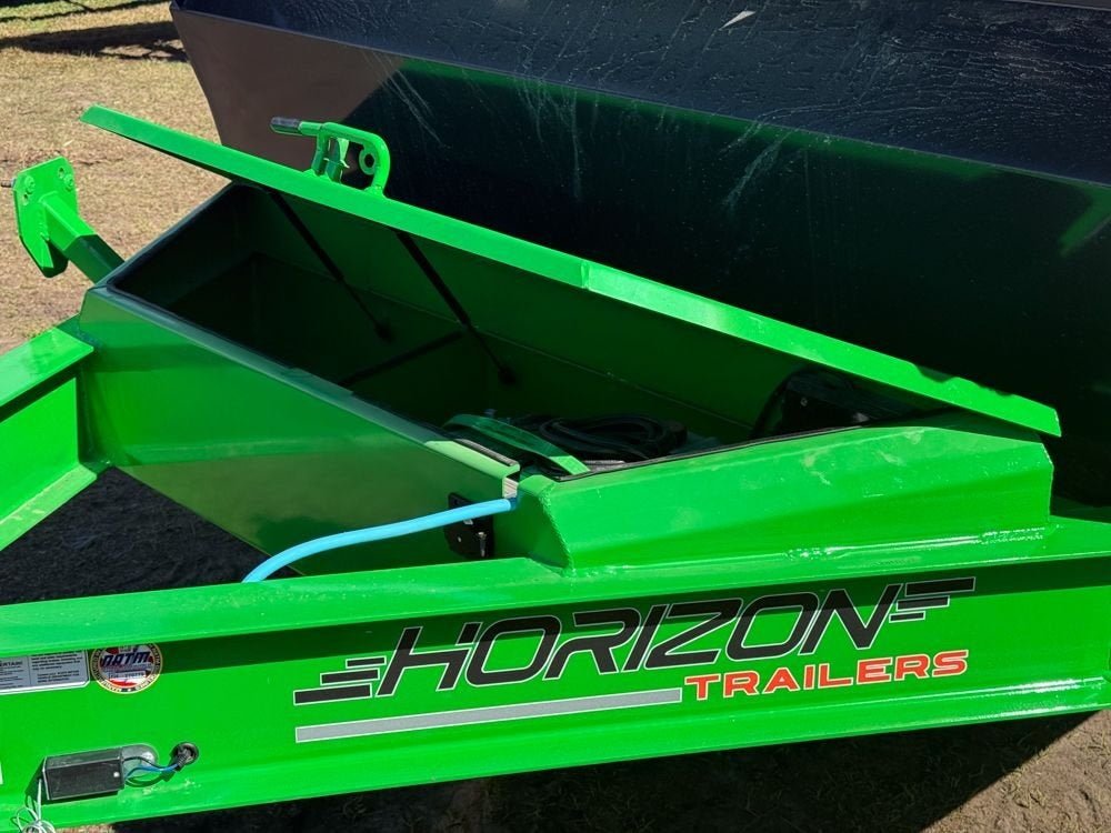 14' LZ7 Dump Trailer 30" Walls - Scissor Lift - 14K GWVR - 14ply Tires - 3 Way Door - Ramps 7677 - Stryker Dealership Group