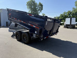 14' LZ7 Dump Trailer 42" Walls - Telescopic Lift - 14K GWVR - Hydraulic Jacks - 3 Way Door - Ramps 10278 - Stryker Dealership Group