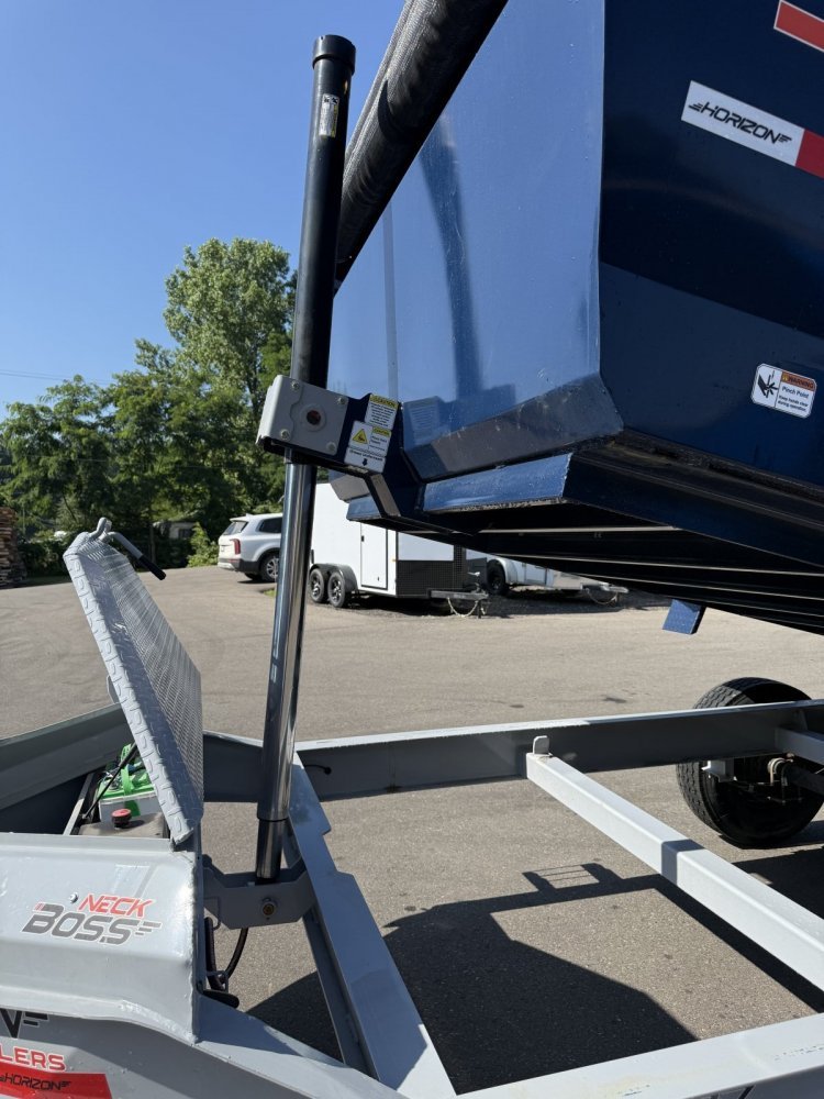 14' LZ7 Dump Trailer 42" Walls - Telescopic Lift - 14K GWVR - Hydraulic Jacks - 3 Way Door - Ramps 10278 - Stryker Dealership Group