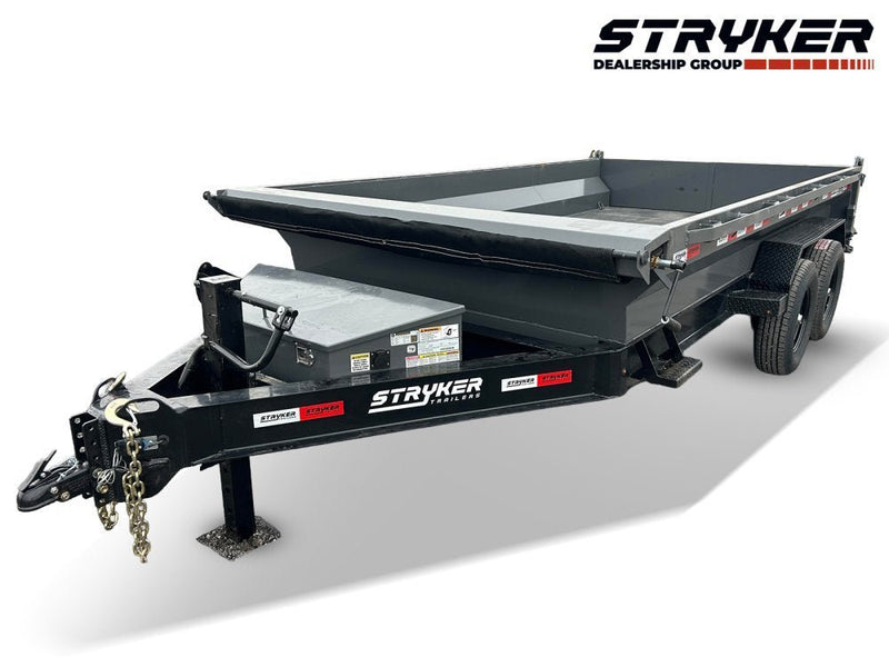 14' Stryker EDT Bumper Pull Dump Trailer 20" Side Walls - (2) 7k Axles 003887 - Stryker Dealership Group