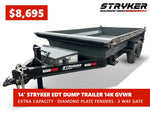14' Stryker EDT Bumper Pull Dump Trailer 20" Side Walls - (2) 7k Axles 003887 - Stryker Dealership Group