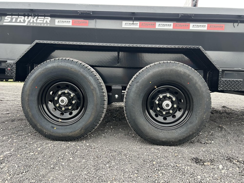 14' Stryker EDT Bumper Pull Dump Trailer 20" Side Walls - (2) 7k Axles 003887 - Stryker Dealership Group