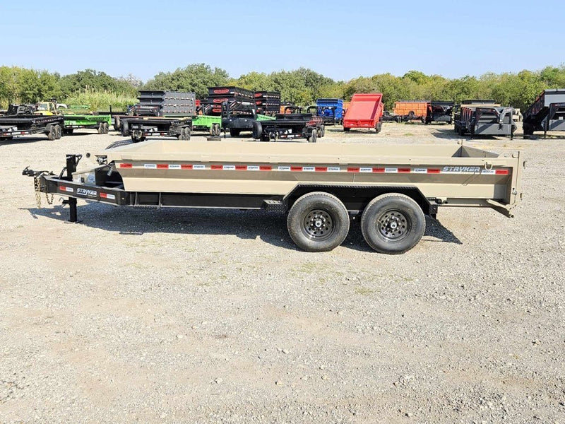 14' Stryker EDT Bumper Pull Dump Trailer 20" Side Walls - (2) 7k Axles 004053 - Stryker Dealership Group