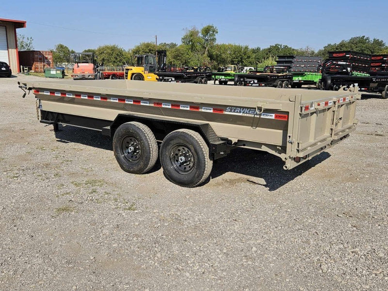 14' Stryker EDT Bumper Pull Dump Trailer 20" Side Walls - (2) 7k Axles 004053 - Stryker Dealership Group