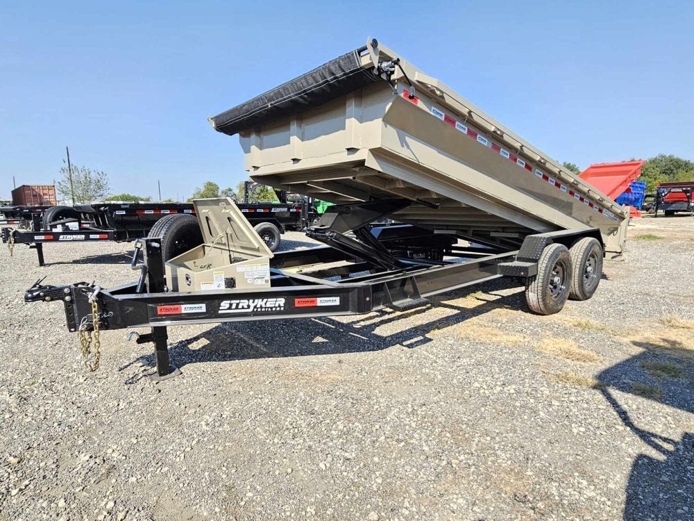 14' Stryker EDT Bumper Pull Dump Trailer 20" Side Walls - (2) 7k Axles 004053 - Stryker Dealership Group